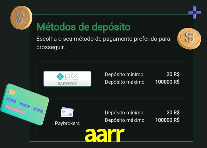 O cassino aarr oferece uma grande variedade de métodos de pagamento